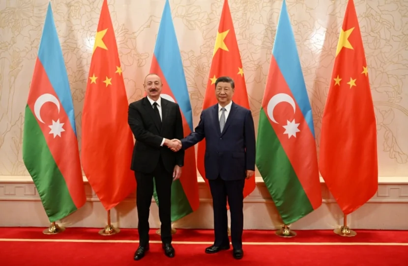 Tiencin şəhərində Azərbaycan Prezidenti İlham Əliyevin Çinin Sədri Si Cinpin ilə görüşü keçirilib
