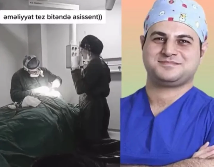 Cərrahiyyə zalında növbəti qalmaqallı video :Asisstent rəqs etdi - VİDEO