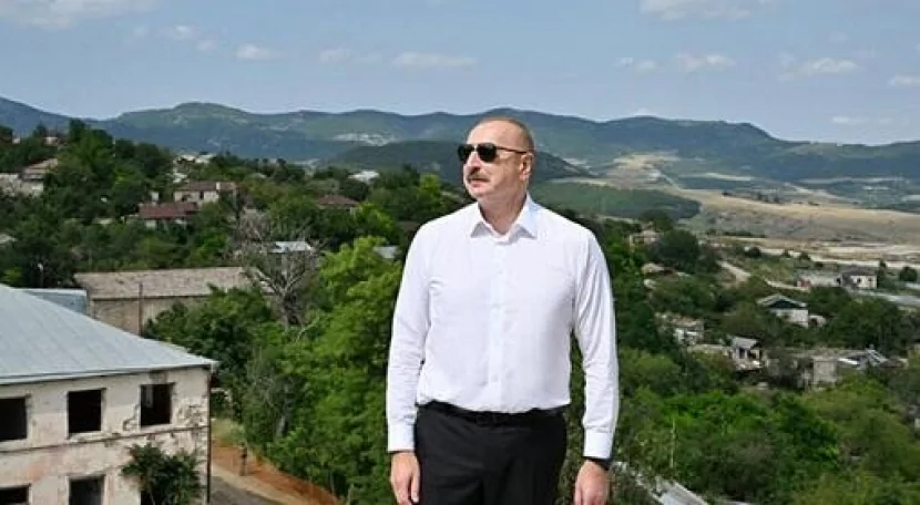 İlham Əliyev Xocalı rayonunun Badara kəndində...