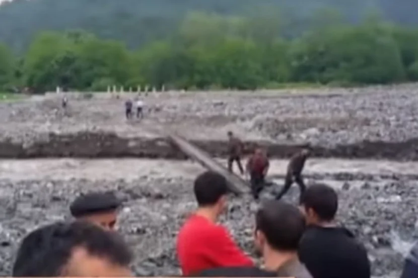 Gürcüstanda azərbaycanlıların yaşadığı kəndləri su basdı - Video