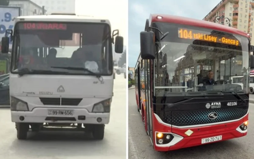 Bu marşrut xətti üzrə avtobuslar yeniləndi