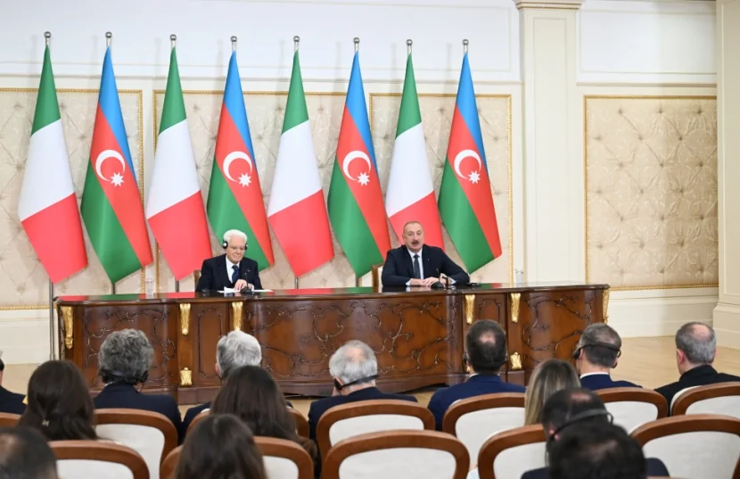 Azərbaycan və İtaliya prezidentləri mətbuata bəyanatlarla ÇIXIŞ ETDİLƏR