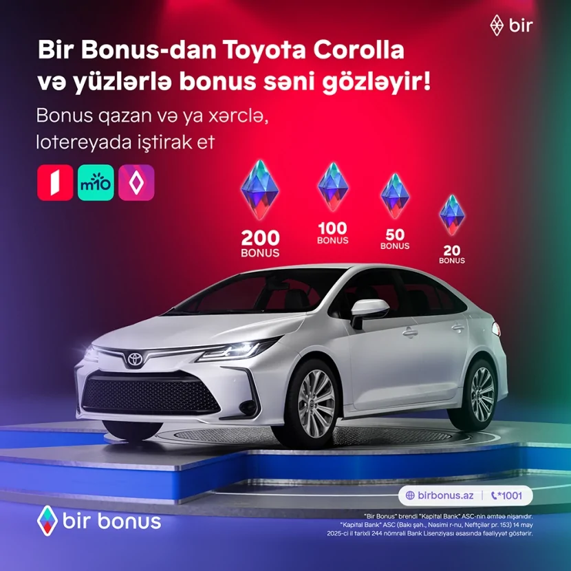 Bir Bonus Toyota Corolla və yüzlərlə bonus qazandırır