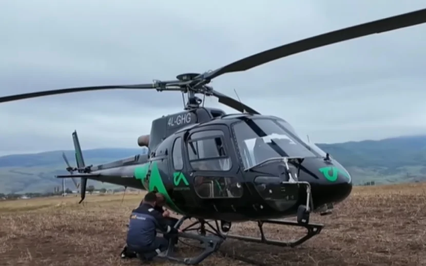 Azərbaycanda helikopter vasitəsilə qızıl axtarılır - VİDEO