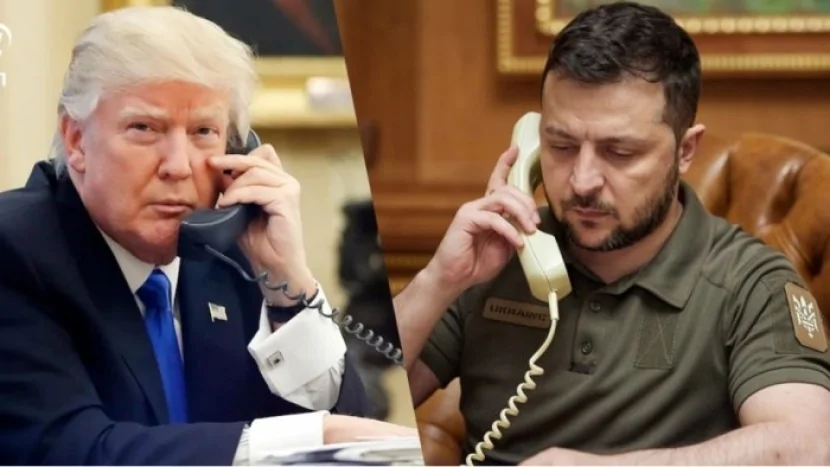 Tramp Zelenski ilə telefon danışığı aparır