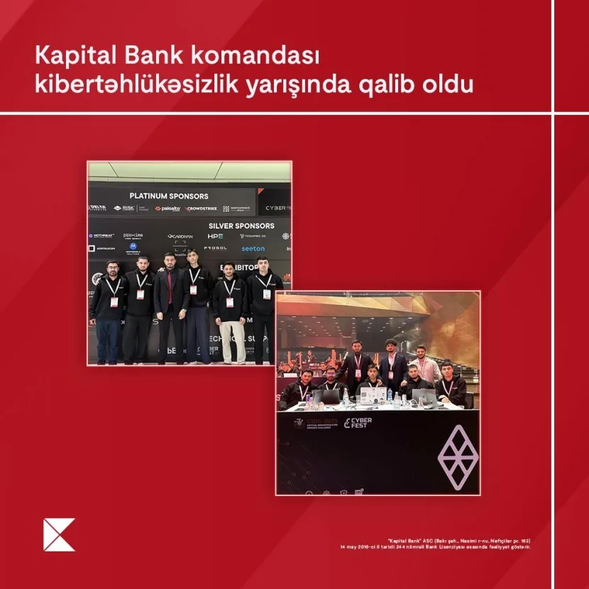Kapital Bank-ın İnformasiya təhlükəsizliyi komandası ölkənin ən güclü mütəxəssisləri sırasında