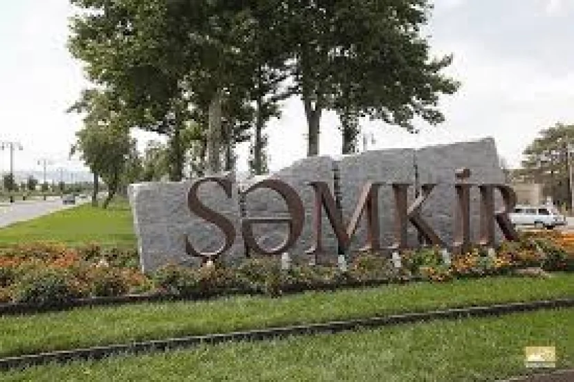 Şəmkirdə minik maşını yandı