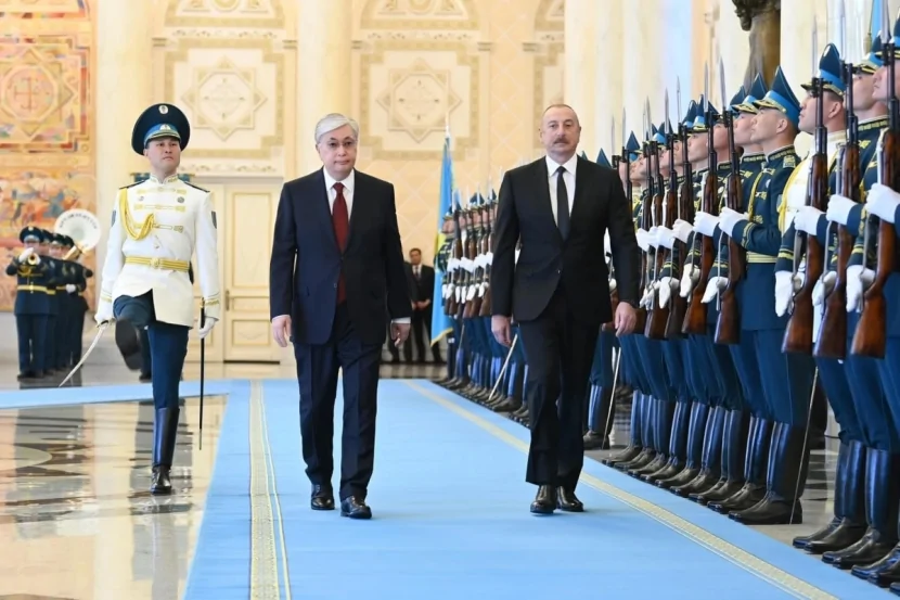 İlham Əliyevin Astanada rəsmi qarşılanma mərasimi keçirilir