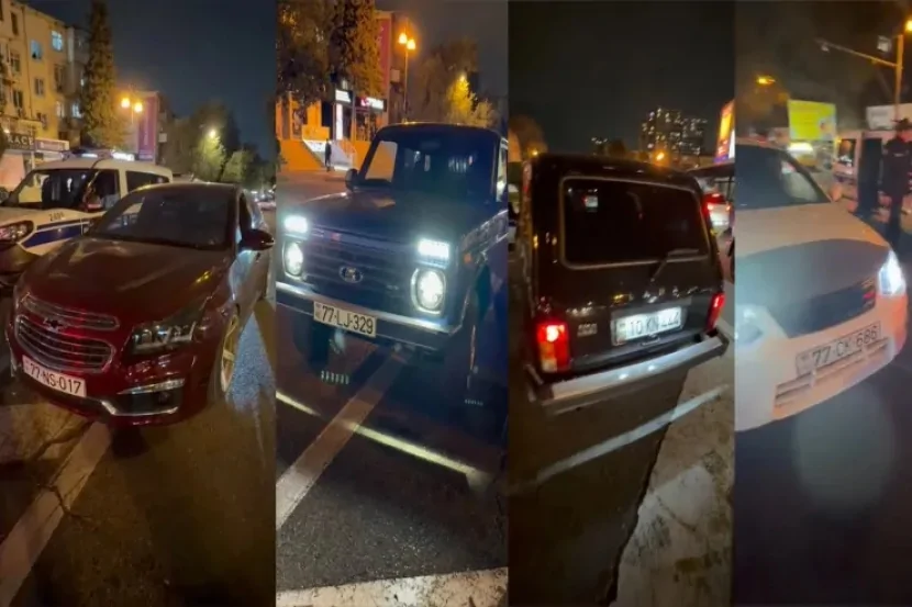 Gecə saatlarında avtoşluq edən 4 sürücü saxlanıldı