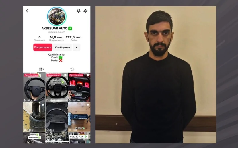 \"TikTok\"da vətəndaşların pulunu ələ keçirən şəxs SAXLANILIB