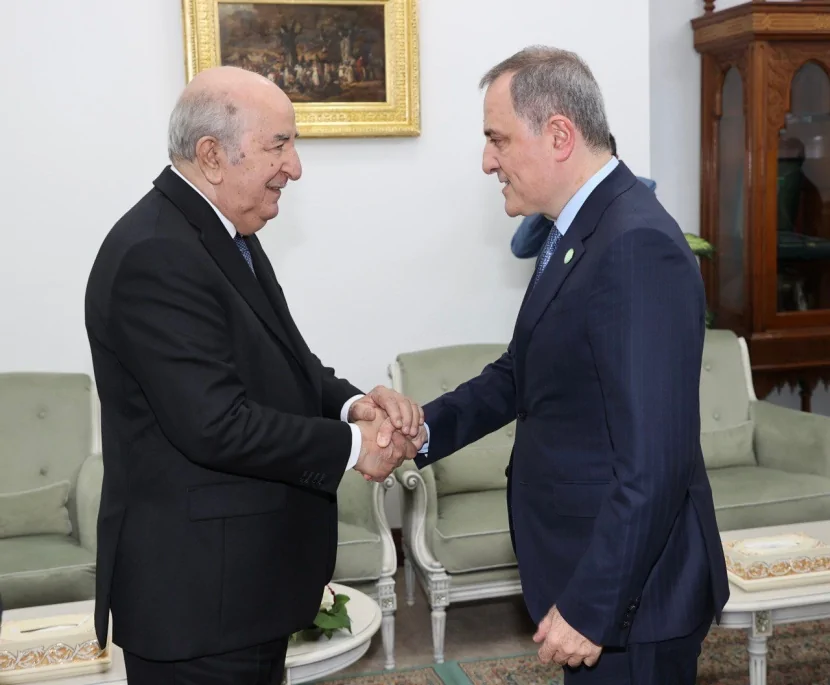 Əlcəzair prezidenti Ceyhun Bayramovu qəbul edib - FOTOLAR