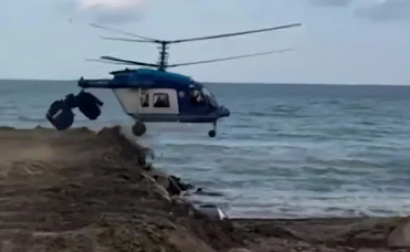 Xəzərdə helikopter qəza törətdi- ÖLƏNLƏR VAR