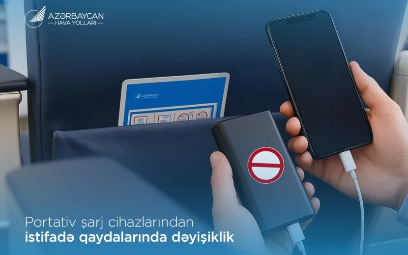 AZAL təyyarələrində “powerbank” qadağası - Yeni qaydalar