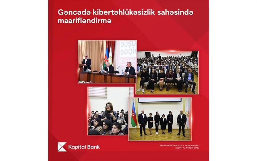 Kapital Bank Gəncədə kibertəhlükəsizlik mövzusunda təlimlər keçirdi