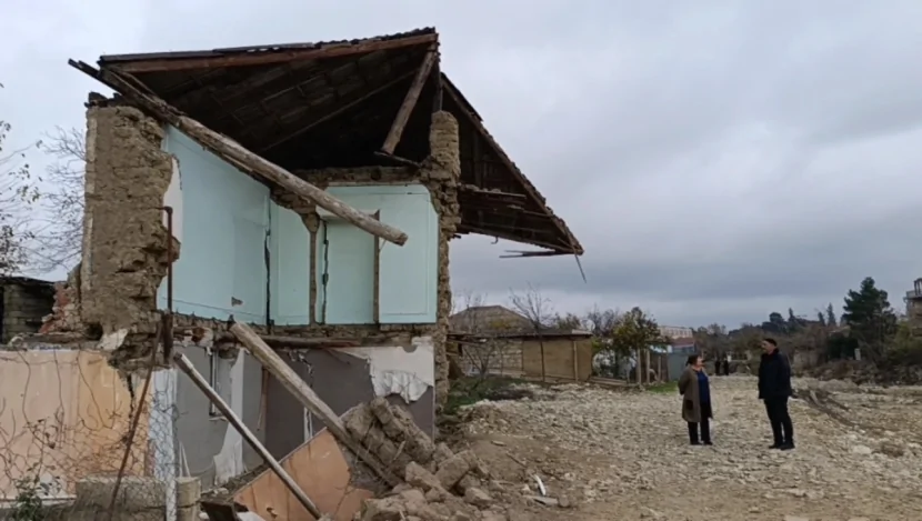 Azərbaycanın bu bölgəsində sürüşmə FƏALLAŞDI - VİDEO
