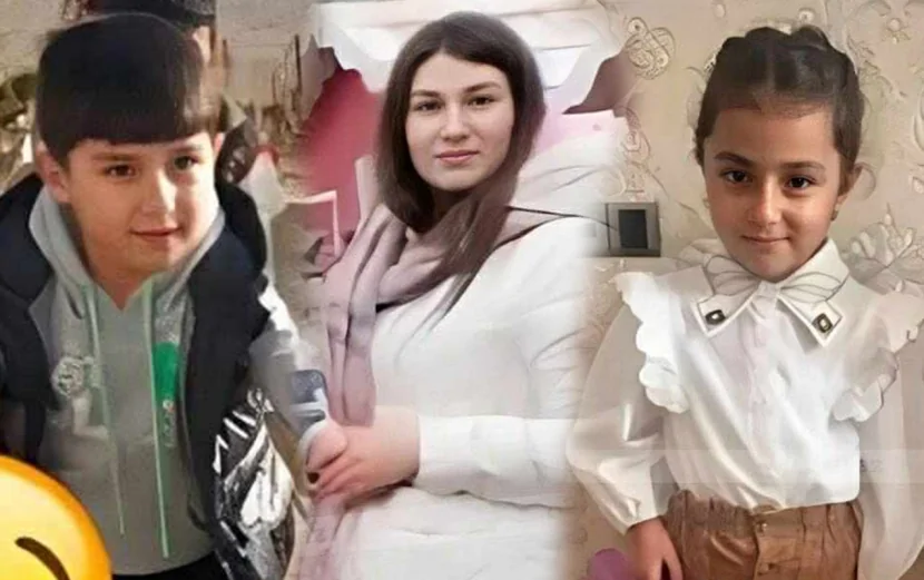 Yanğında həlak olan ana və 2 övladının FOTOLARI