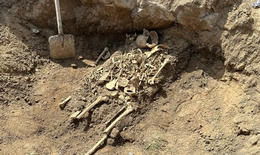 Ağdamda insan SKELETİ  tapıldı