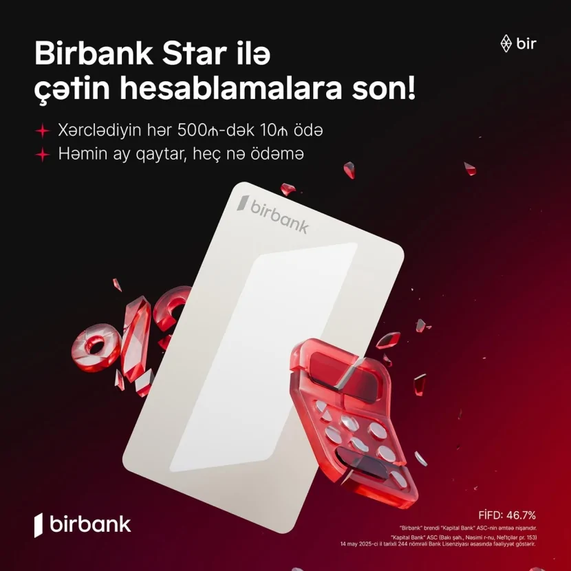 Birbank Star – xərcləməyi rahatlaşdıran kredit kartı      