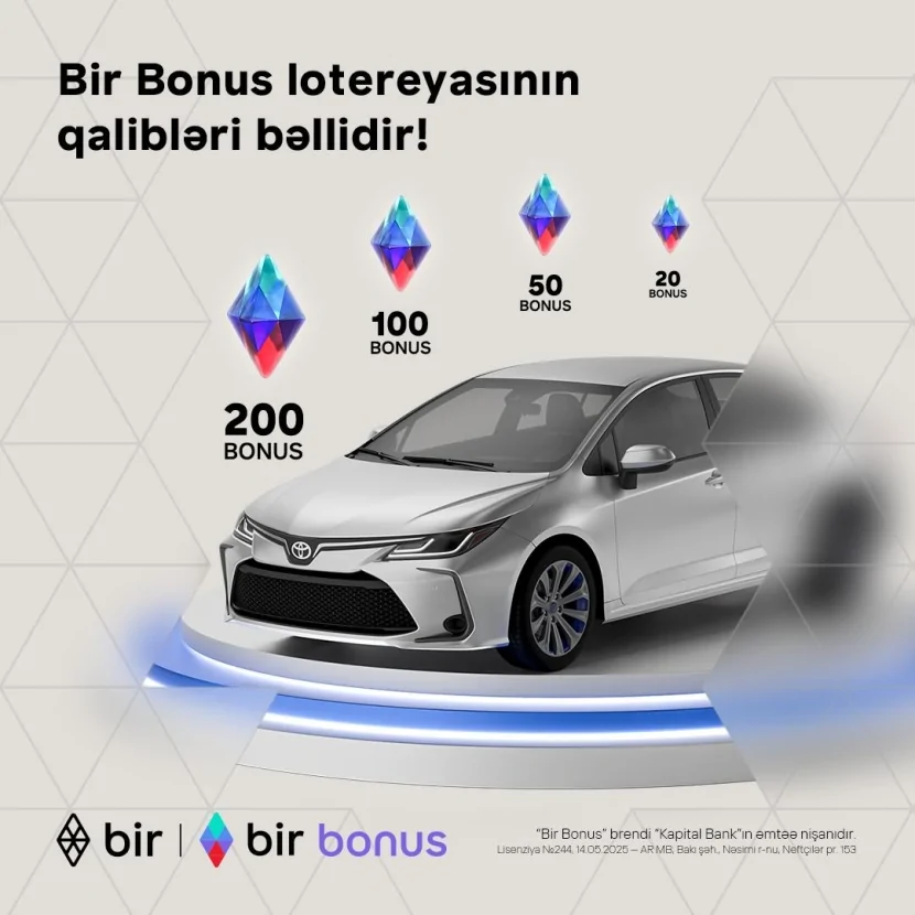 Bir Bonus lotereyasının qalibləri BƏLLİ OLDU