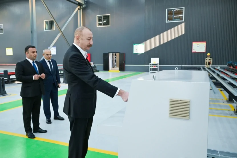 Prezident Ağdamda müəssisənin AÇILIŞINDA