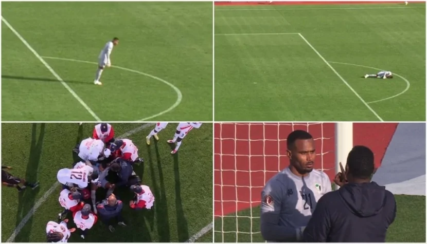 Futbolçu matç zamanı huşunu İTİRİB