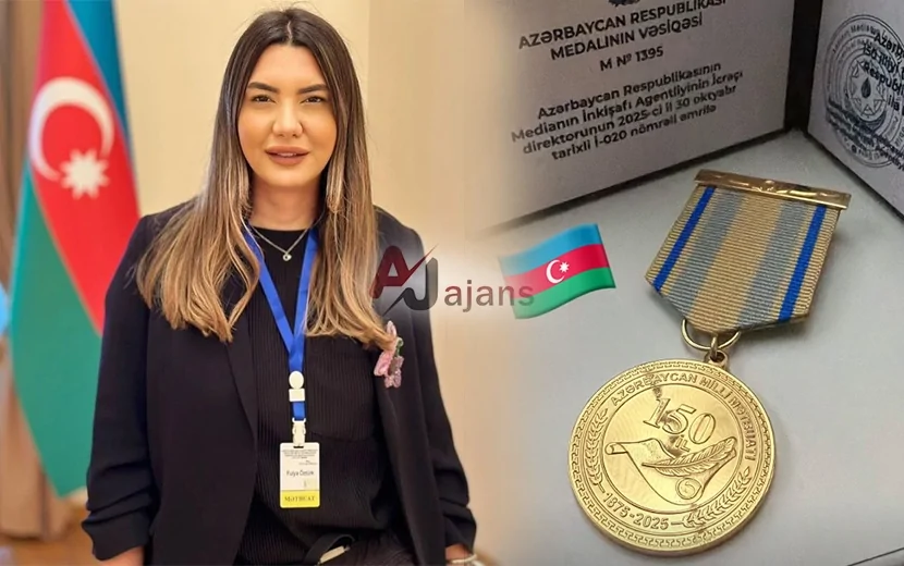 Fulya Öztürk Milli Mətbuatımızın 150 ilik yubiley medalı ilə TƏLTİF EDİLDİ