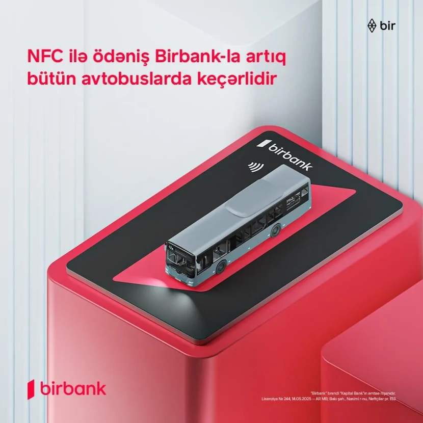 Birbank-la ictimai nəqliyyatda rəqəmsal ödənişlərin tətbiqi uğurla baş tutdu