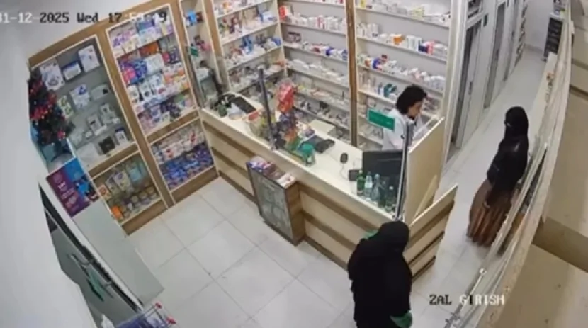 Qaraçılar aptekdən oğurluq etdi- GÖRÜNTÜLƏR