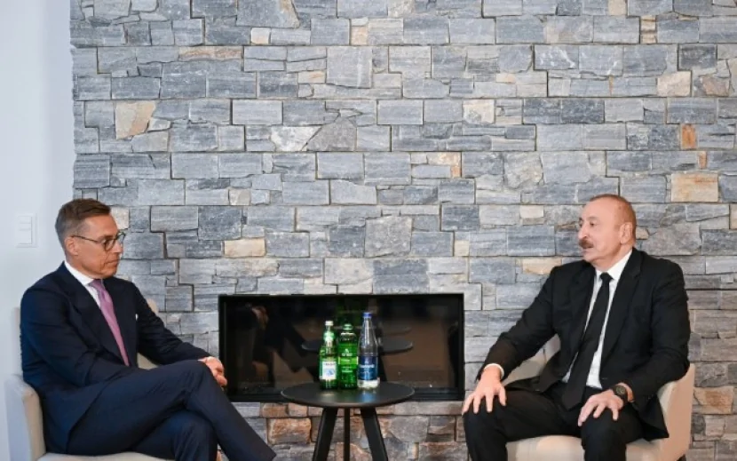 İlham Əliyev Finlandiya Prezidenti ilə görüşdü - FOTOLAR
