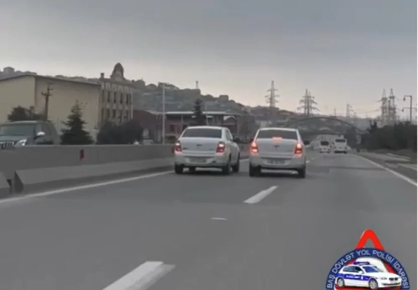 Yolda sürət yarışı təşkil edən sürücülər SAXLANILDI