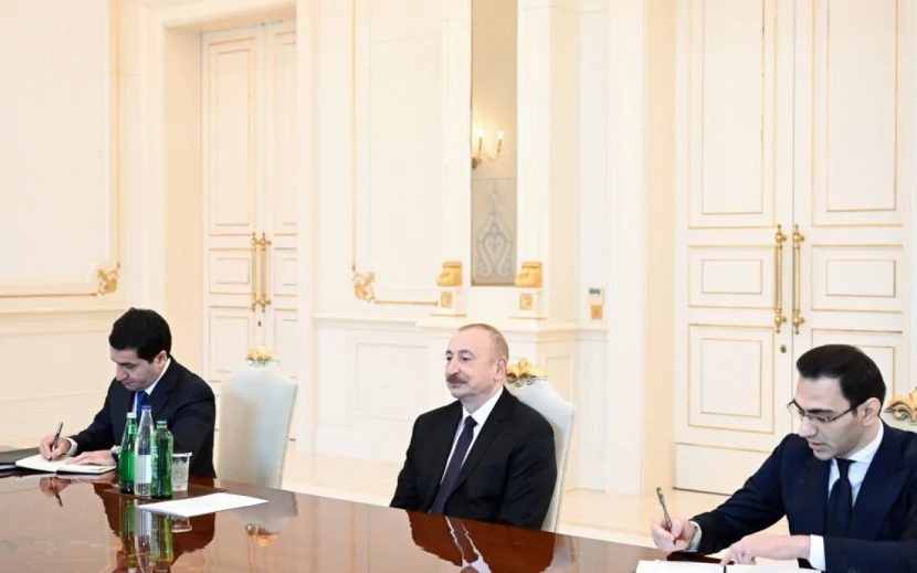 İlham Əliyev Ərəb Parlamentinin Prezidentini qəbul etdi - FOTOLAR