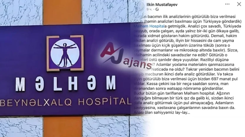 Məlhəm Hospitalda analizi məhv etdilər: PASİYENTİN BELİ YENİDƏN DEŞİLDİ