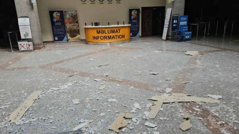 Dron hücumu olan Naxçıvan aeroportundan GÖRÜNTÜLƏR