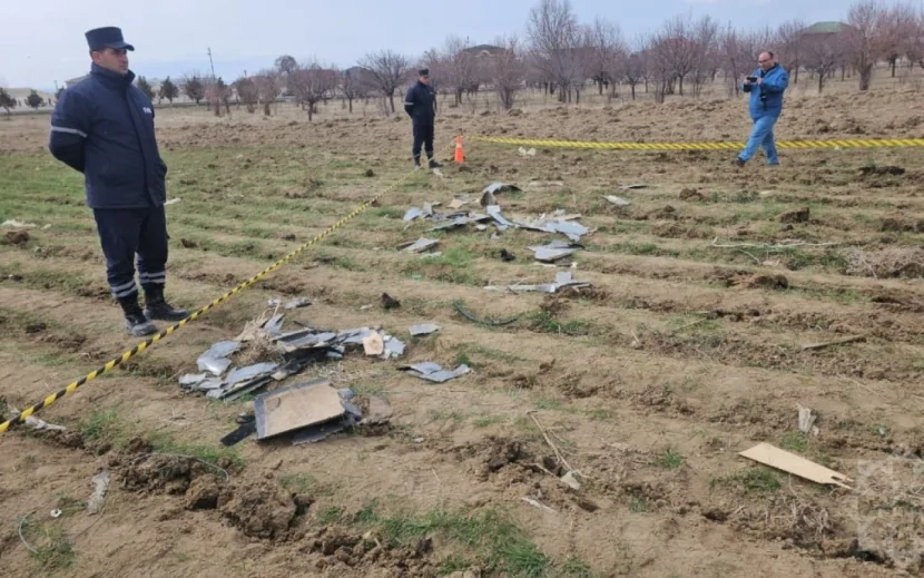 Naxçıvanda məktəb yaxınlığına düşən dronun qalıqları- FOTOLAR