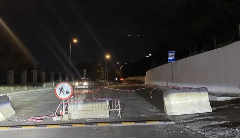 Bakıda bu yol BAĞLANDI - Sürüşmə təhlükəsi var