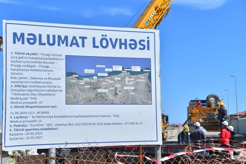 Bakıda suların təmizlənməsi üçün yeni qurğular TİKİLİR - Video+Foto