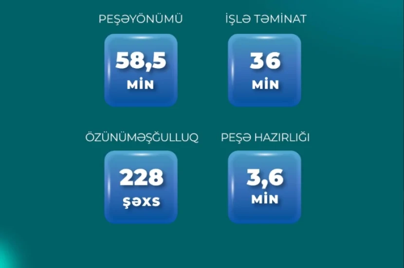 98,3 min şəxs aktiv məşğulluq tədbirləri ilə əhatə olunub