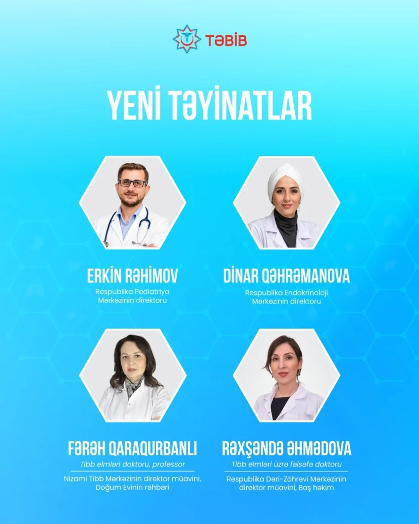 TƏBİB rəhbəri onlara vəzifə VERDİ