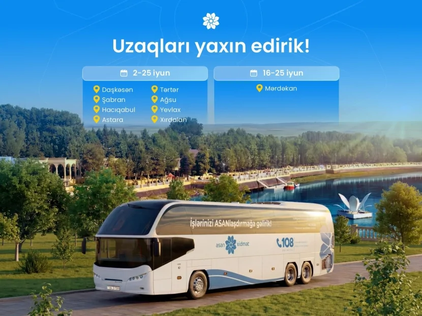 Səyyar ASAN xidmətin fəaliyyət ünvanları AÇIQLANDI