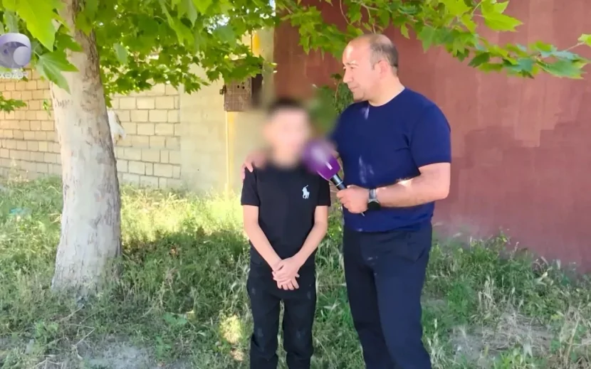 Sarayda müəllimi tərəfindən döyüldüyü deyilən şagird danışdı - VİDEO