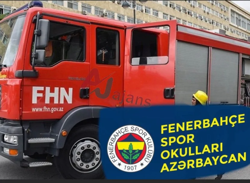 Bakıda Fənərbaxça futbol məktəbində yanğın - UŞAQLAR TƏXLİYƏ EDİLDİ