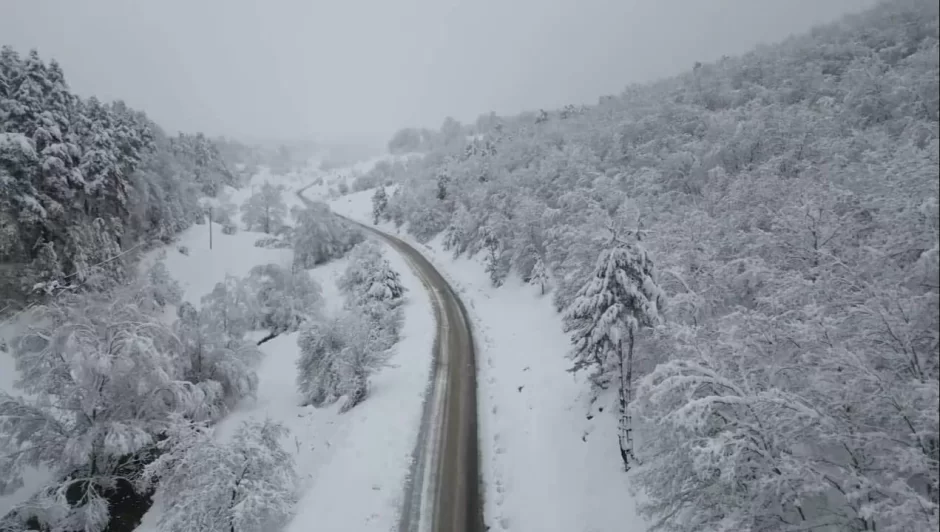 Quba ağ örpəyə büründü -