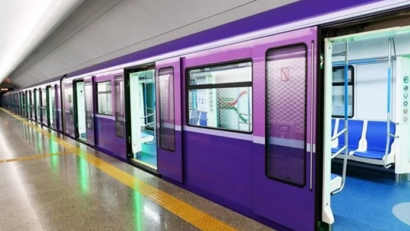 Bakıda inşa edilən yeni metro stansiyasının tikintisi