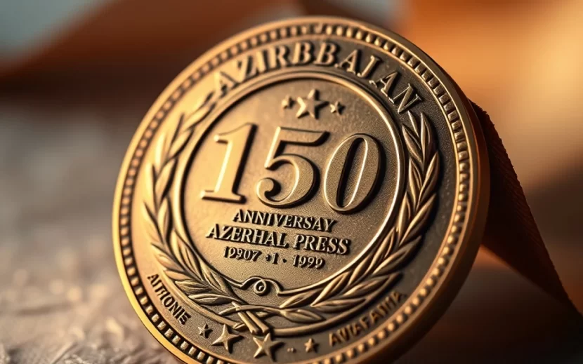 Milli mətbuatın 150 illiyi ilə bağlı yubiley medalı