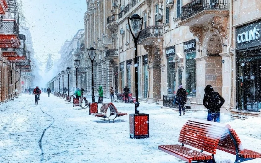 Hava kəskin dəyişir Martın 1-i QAR YAĞIŞI, ŞAXTA-